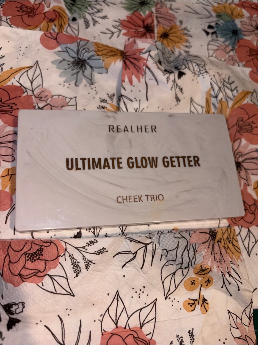 RealHer Ultimate Glow Getter Cheek Trio - White Marble with Gold Lettering